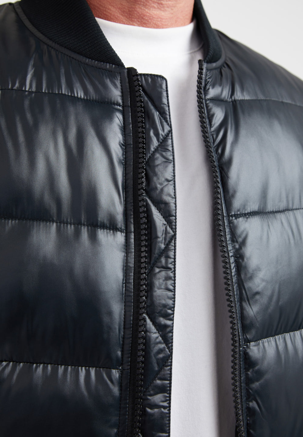 Vortex Bomber Jacket Black detail shot by JACK1T