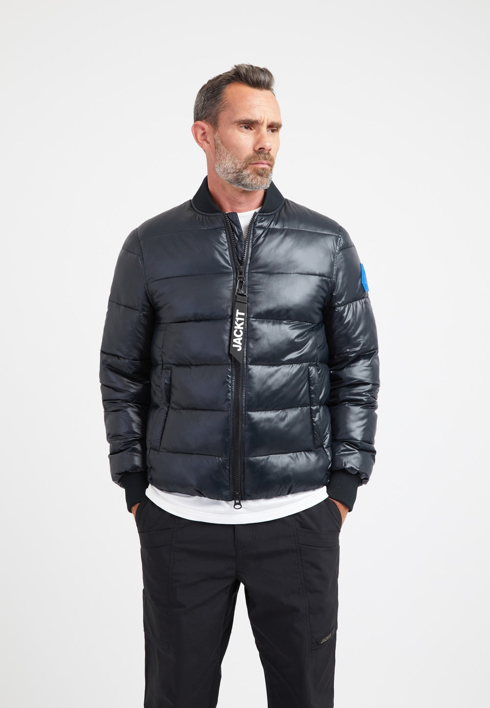 Vortex Bomber Jacket Black styled shot by JACK1T