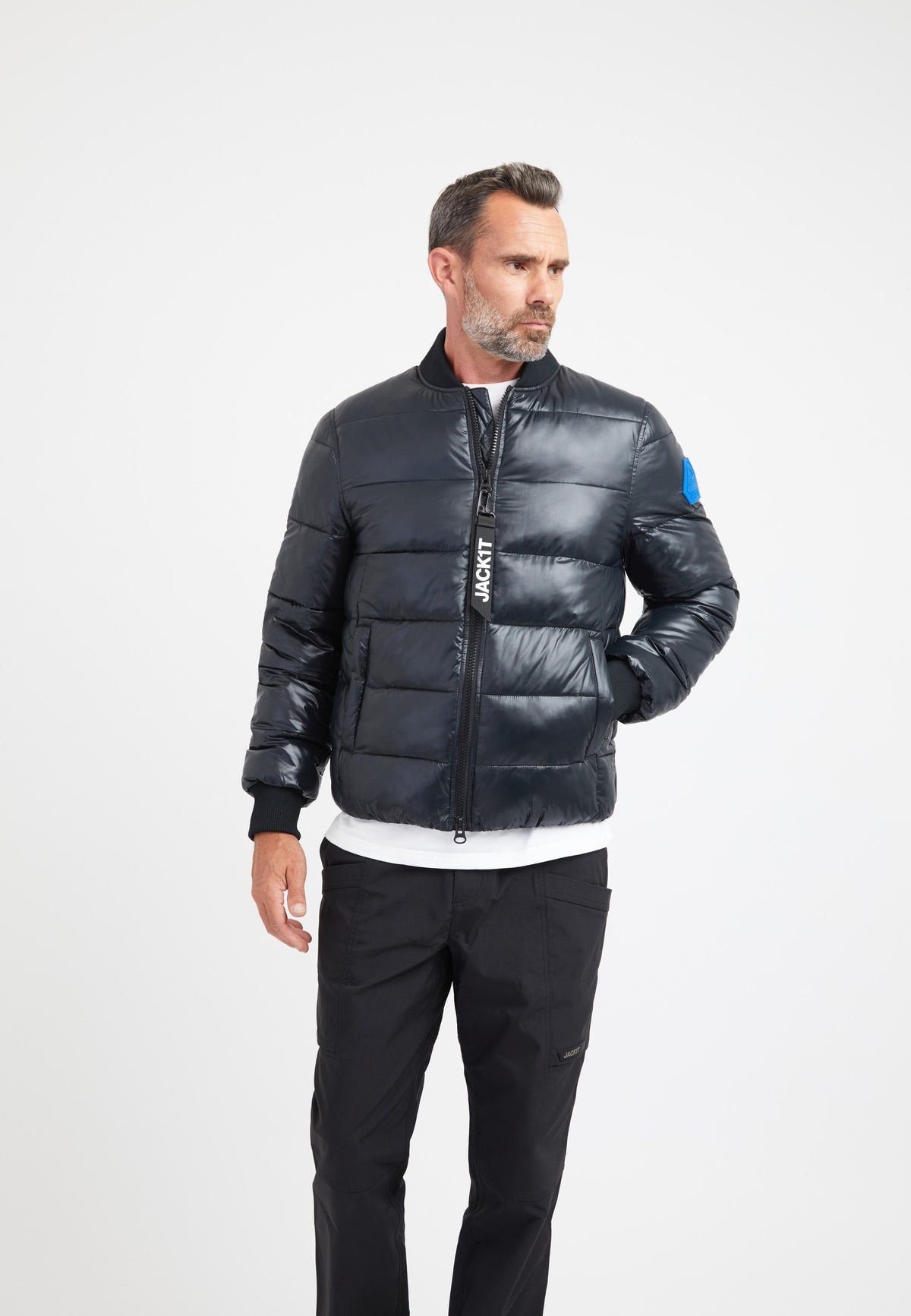 Vortex Bomber Jacket Black styled shot by JACK1T