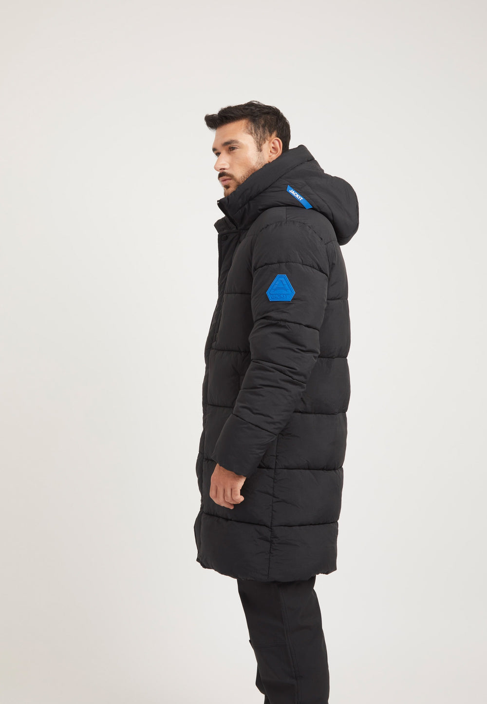 Nomad ONELOFT Parka Coat 2.0 Black on model back view by JACK1T