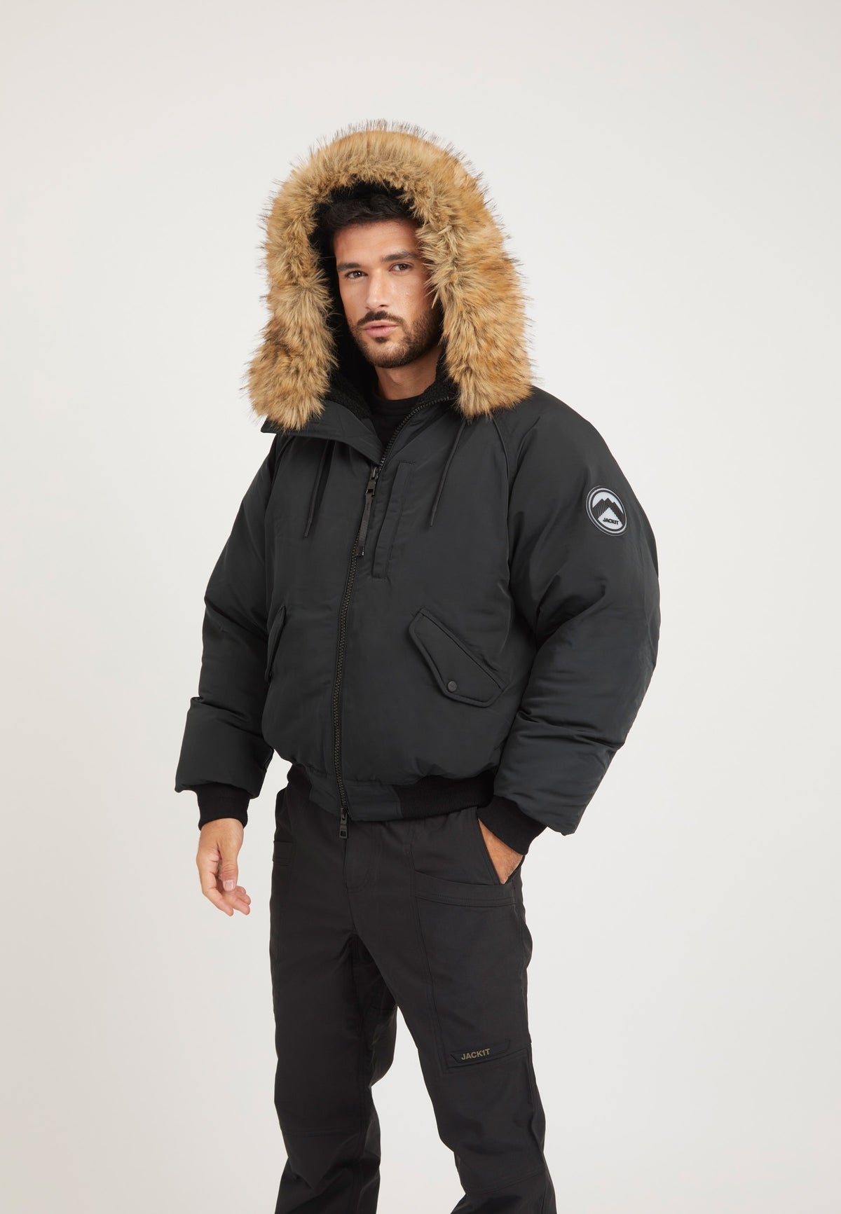 First Rescue Bomber Jacket Black styled shot by JACK1T