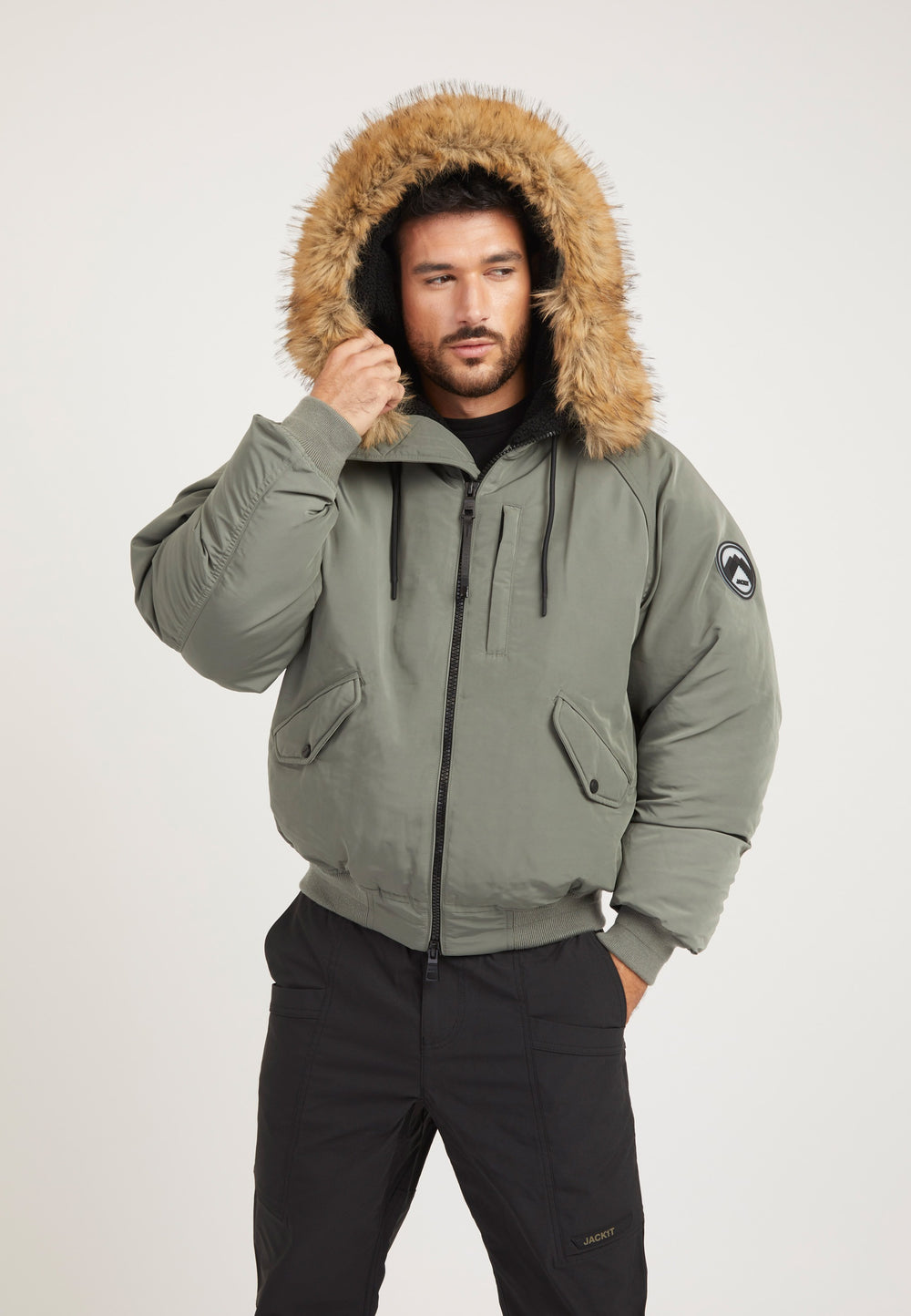First Rescue Bomber Jacket Olive styled shot by JACK1T
