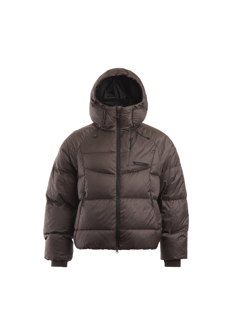 Bubble Jacket Mid Brown flat lay swatch
