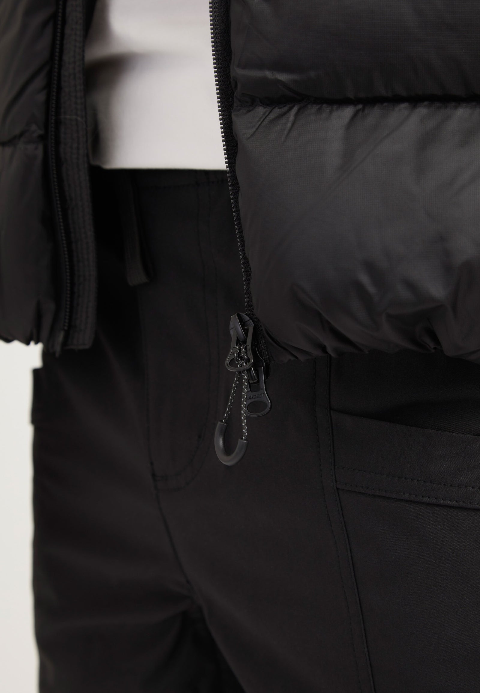 Bubble Jacket Black detail shot by JACK1T