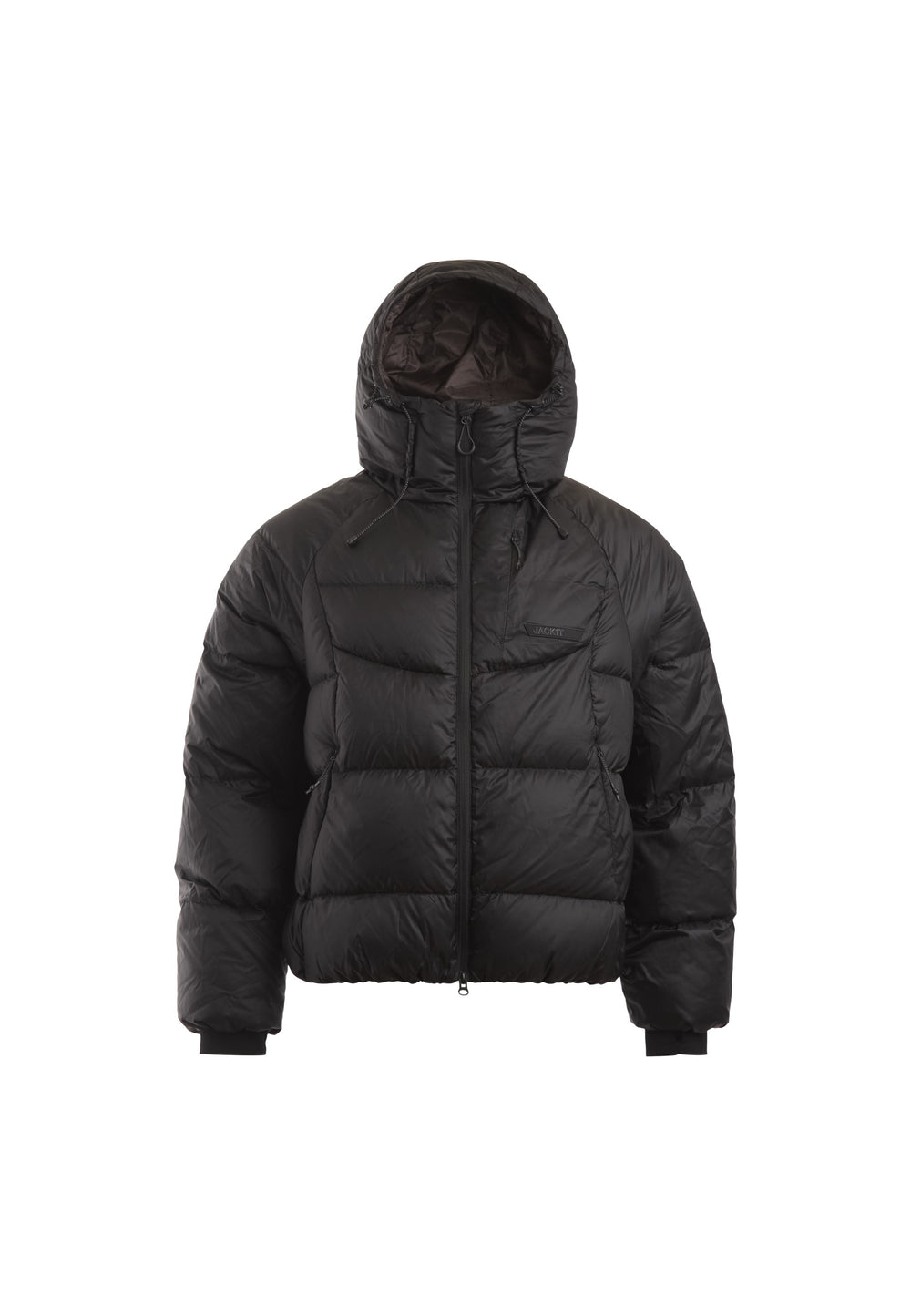 Bubble Jacket Black flat lay swatch