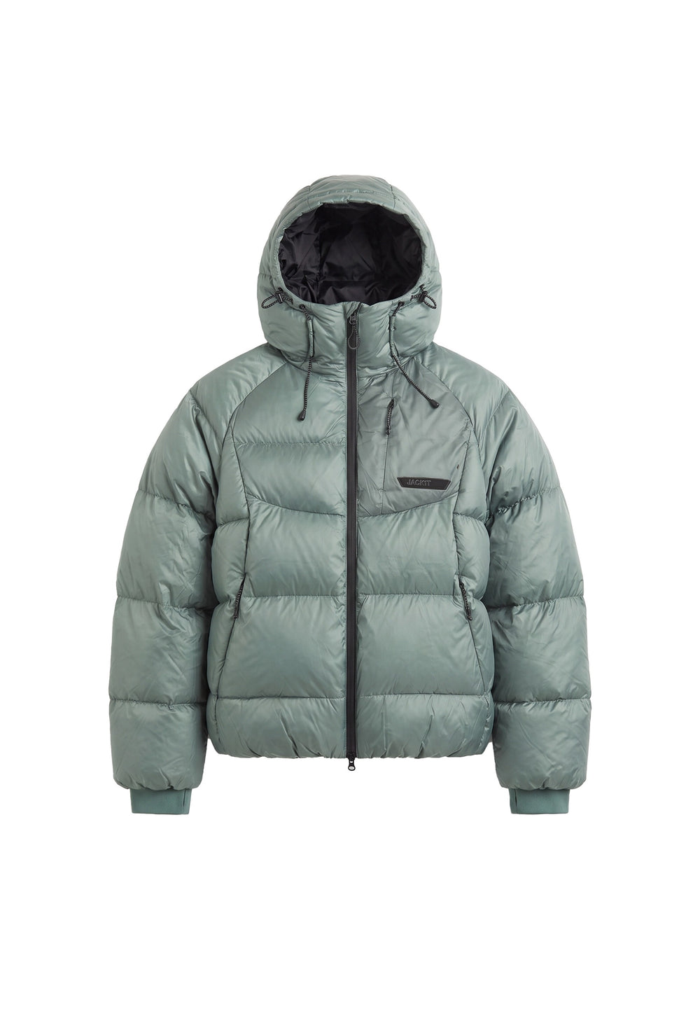 Bubble Jacket Green flat lay swatch