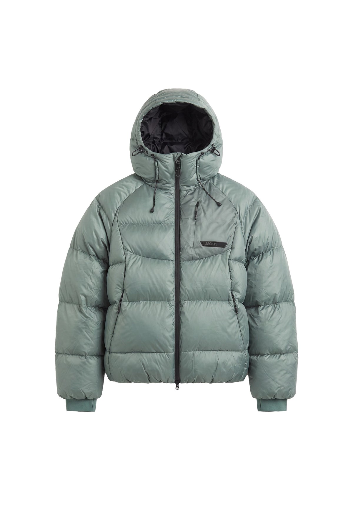Bubble Jacket Green flat lay swatch