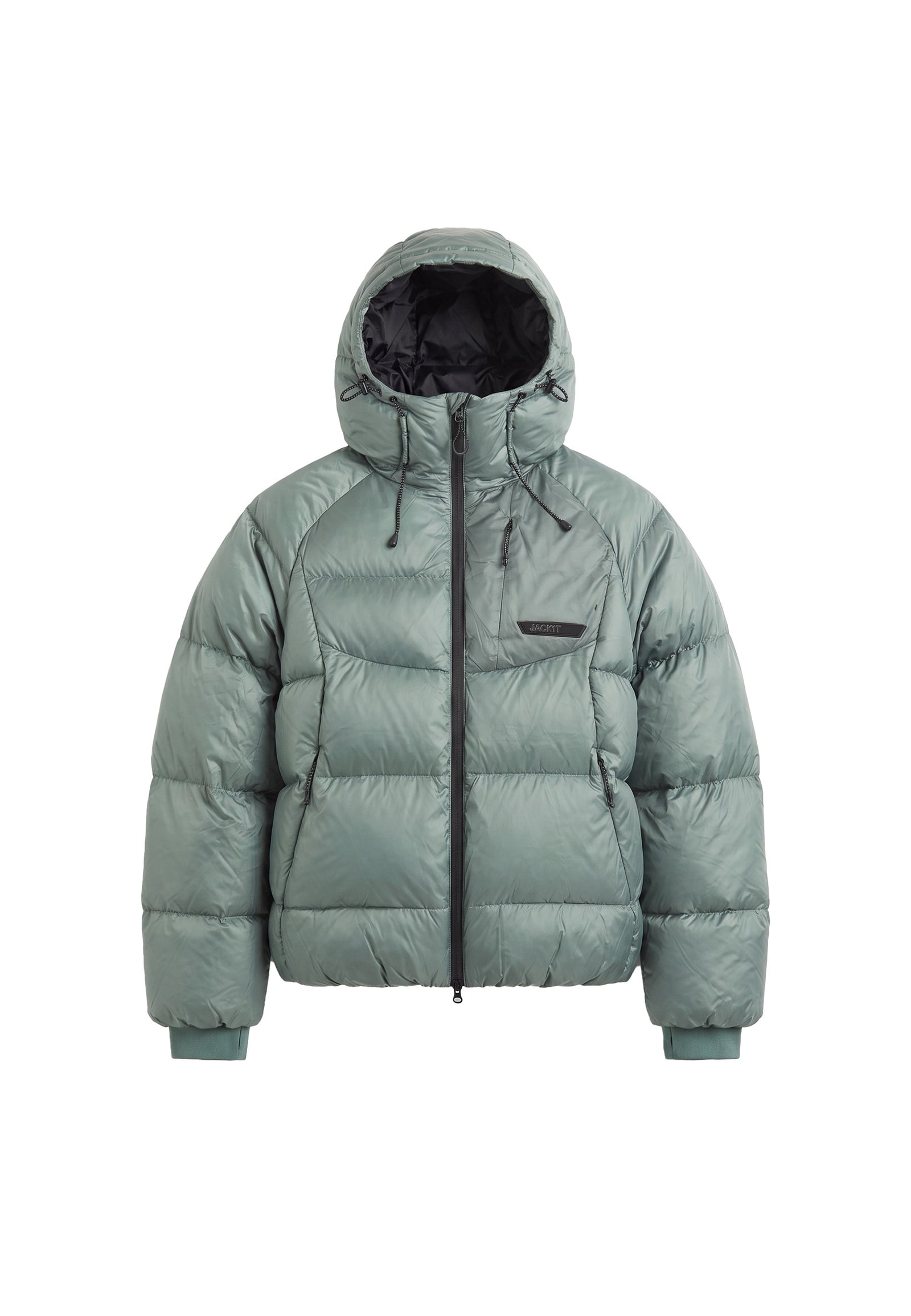 Bubble Jacket Green flat lay swatch