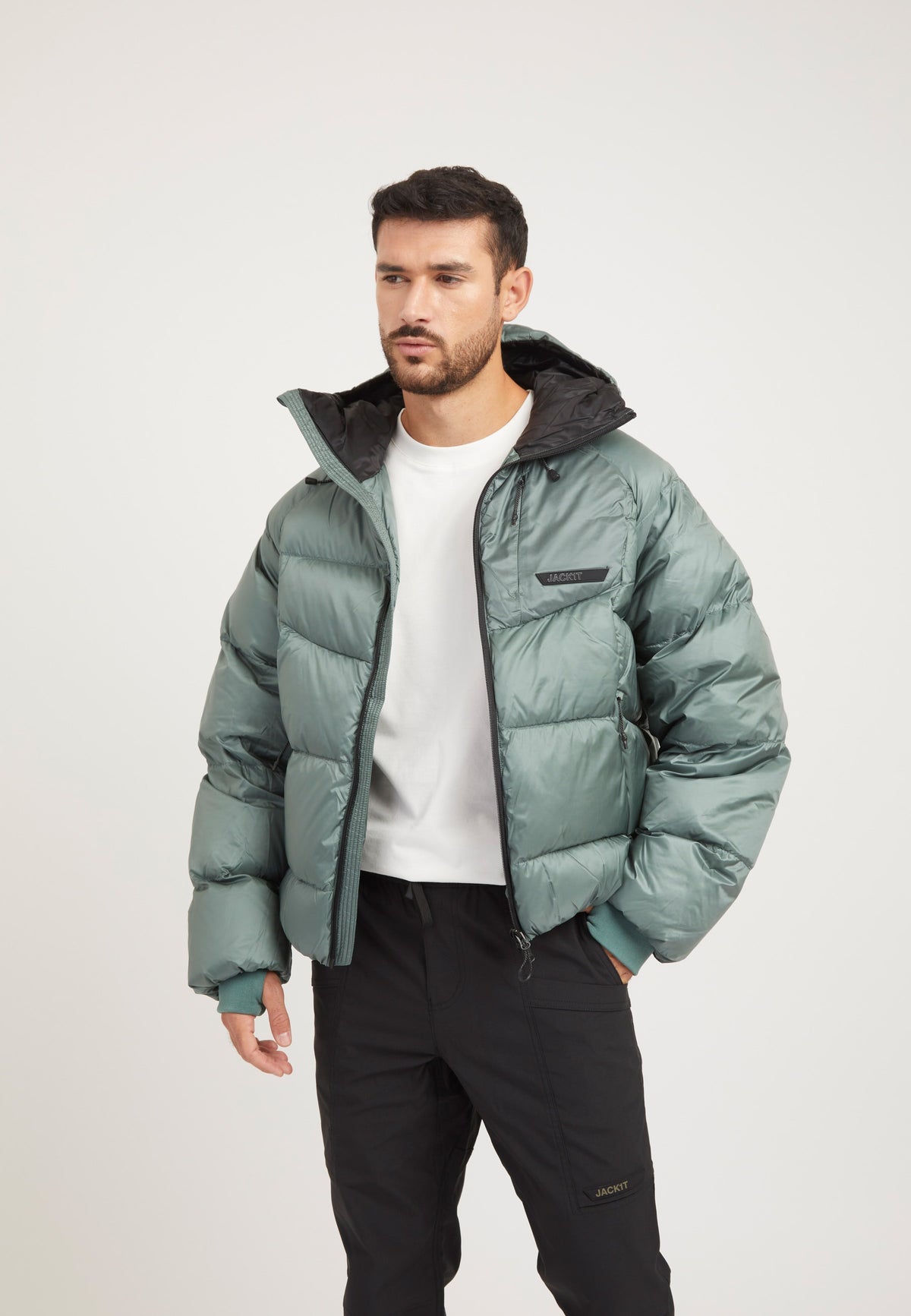 Bubble Jacket Green styled shot by JACK1T