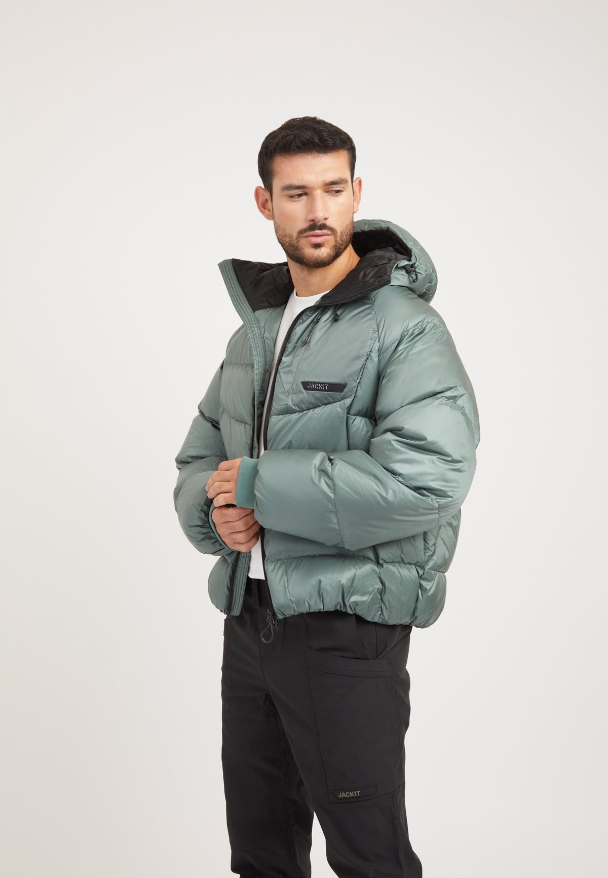 Bubble Jacket Green styled shot by JACK1T