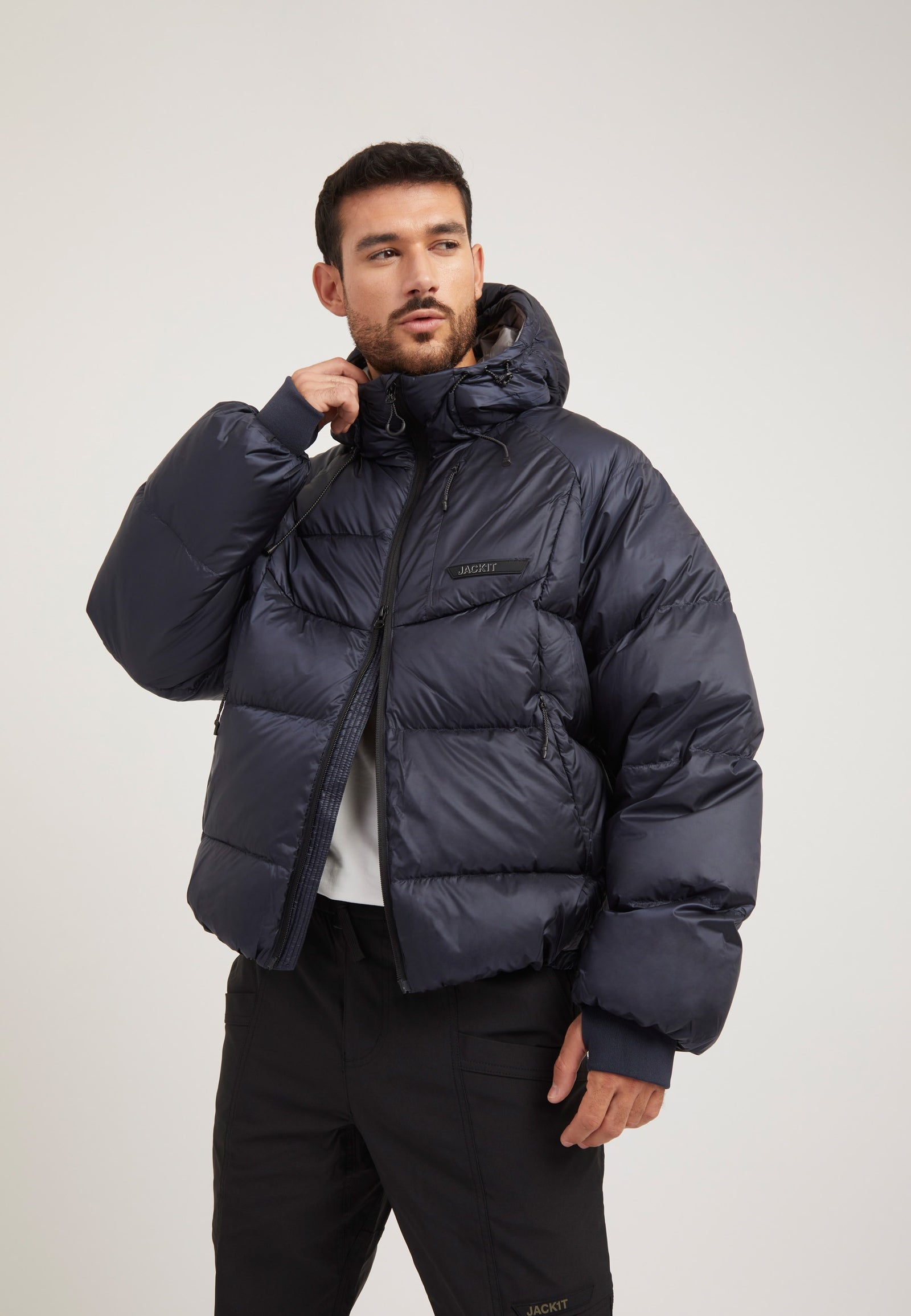 Bubble Jacket Navy styled shot by JACK1T