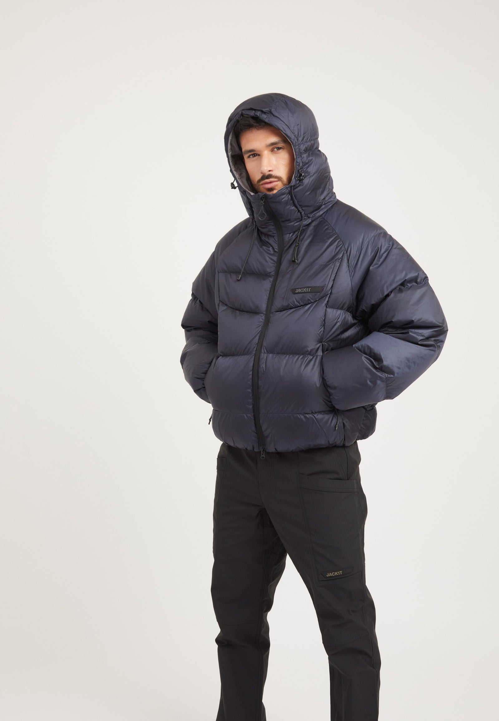Bubble Jacket Navy styled shot by JACK1T