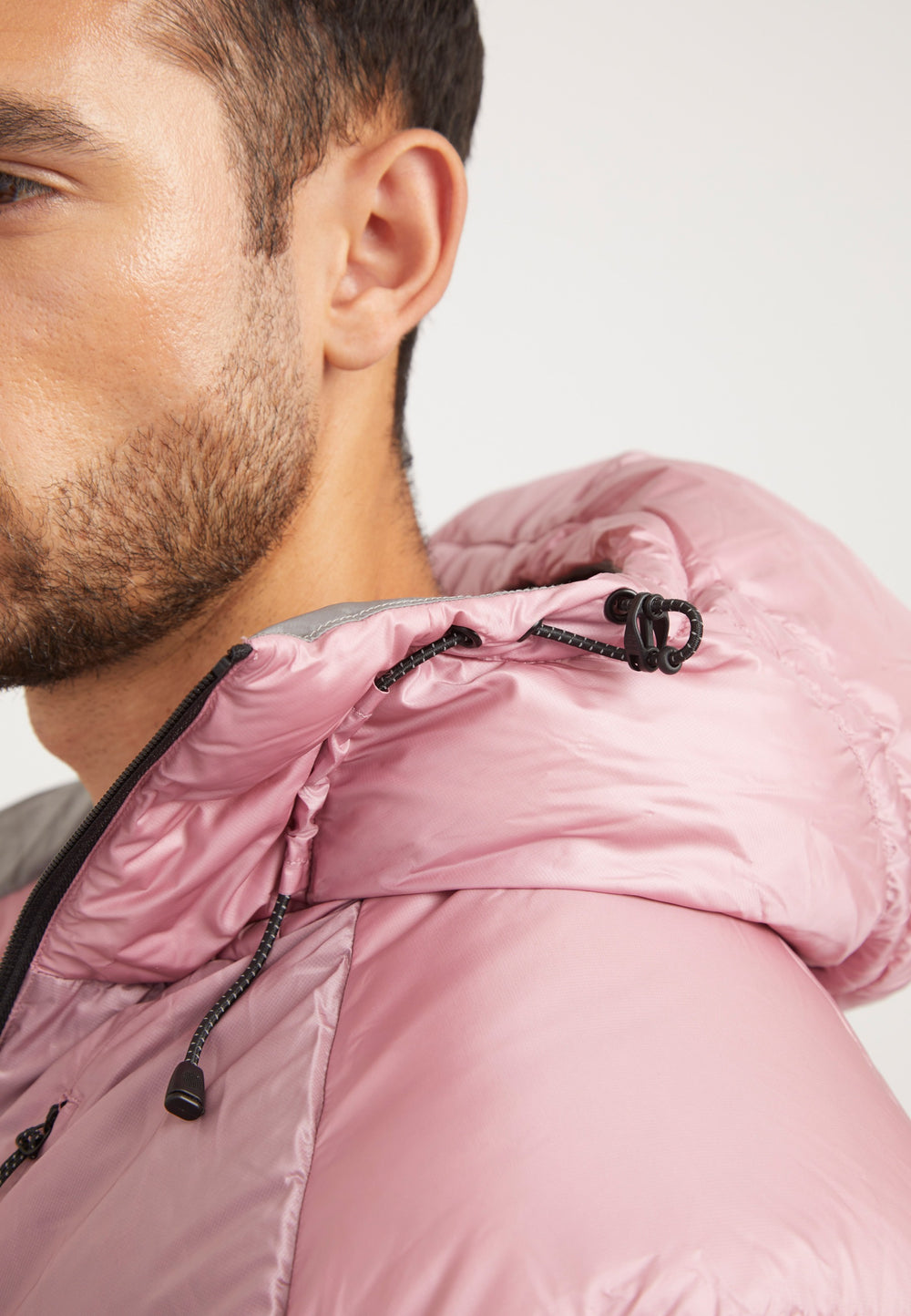 Bubble Jacket Pink detail shot by JACK1T