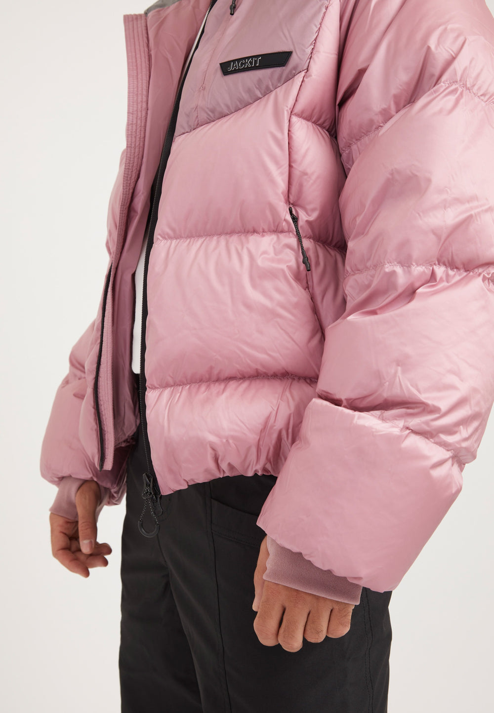 Bubble Jacket Pink detail shot by JACK1T