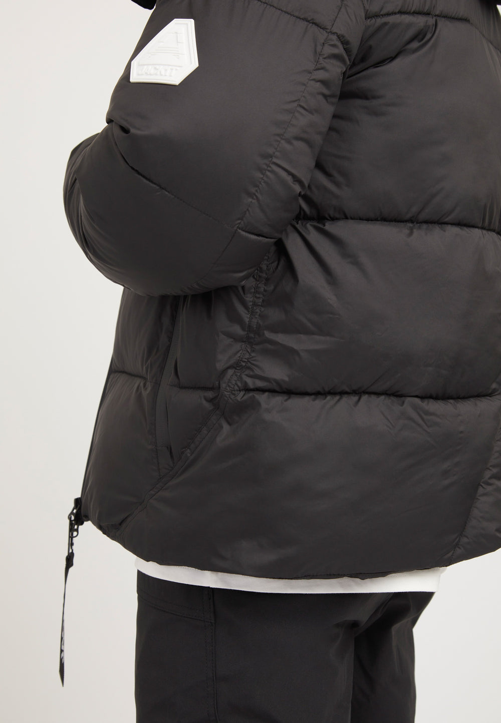 EZ Water ONELOFT Puffer Racer Jacket Matt Black detail shot by JACK1T