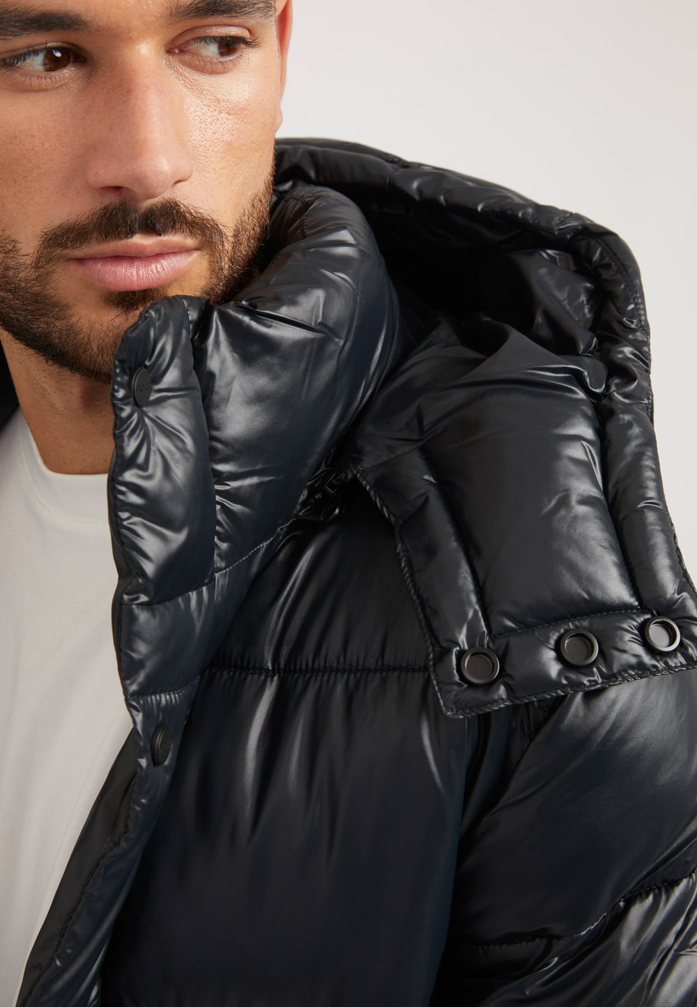 EZ Placket Racer Jacket Black detail shot by JACK1T