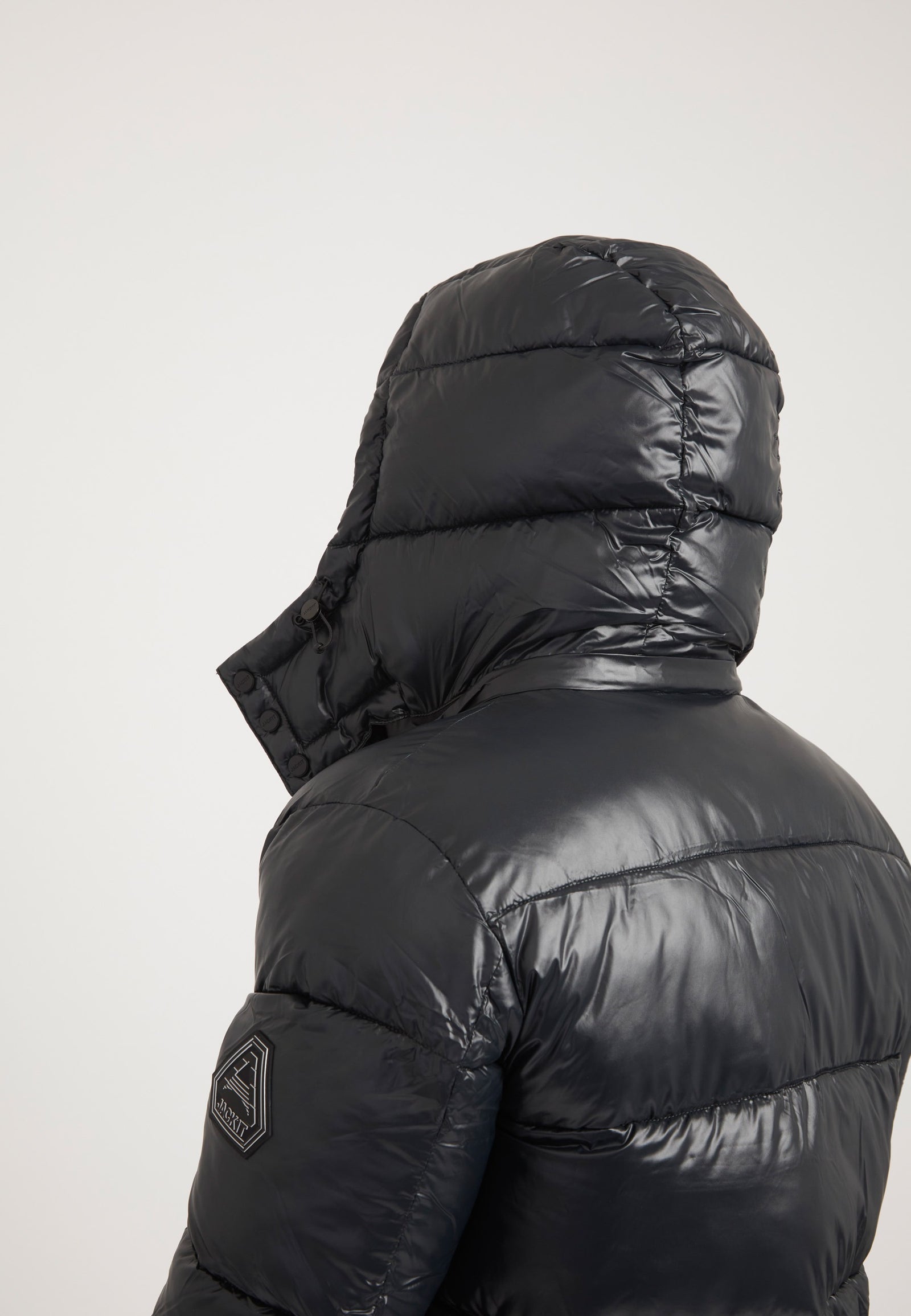 EZ Placket Racer Jacket Black detail shot by JACK1T