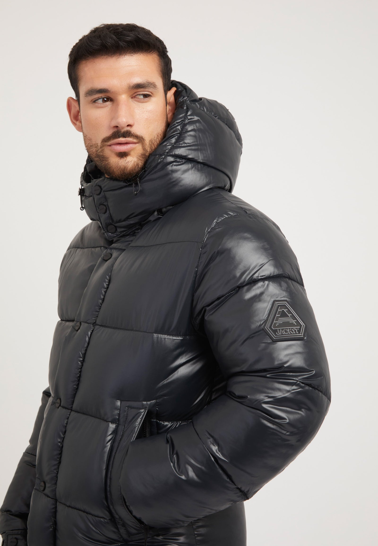 EZ Placket Racer Jacket Black styled shot by JACK1T