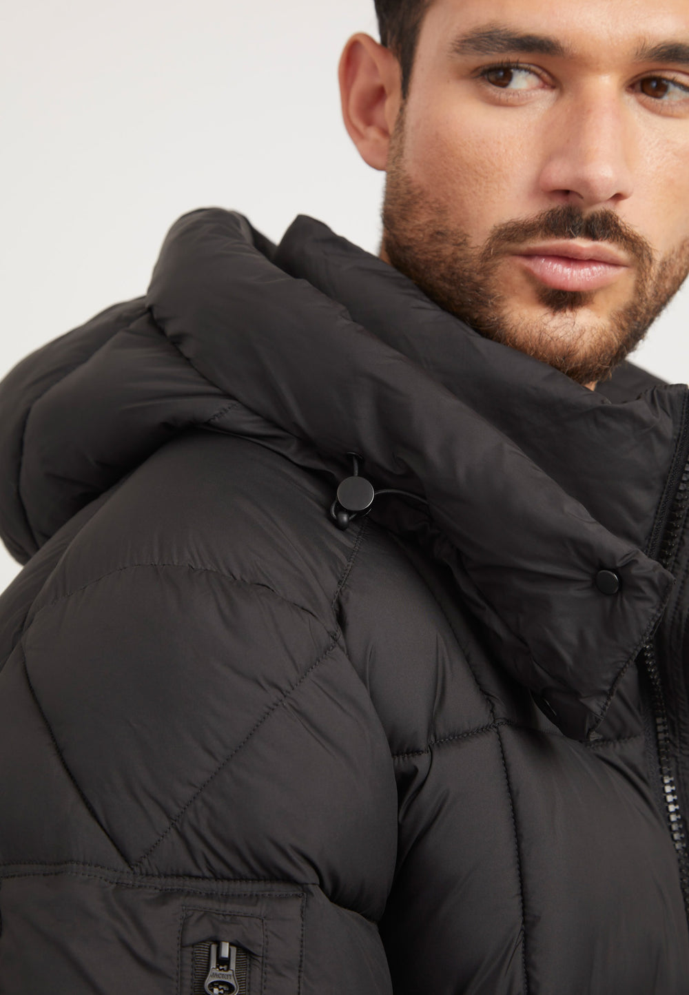 EZ Boxed Coat Matt Black detail shot by JACK1T