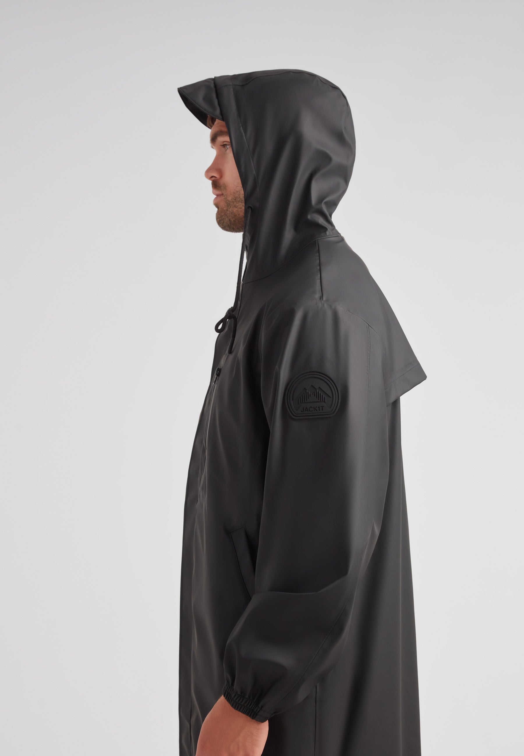 Shop Unisex ELEMENTS Raincoat in Black | JACK1T
