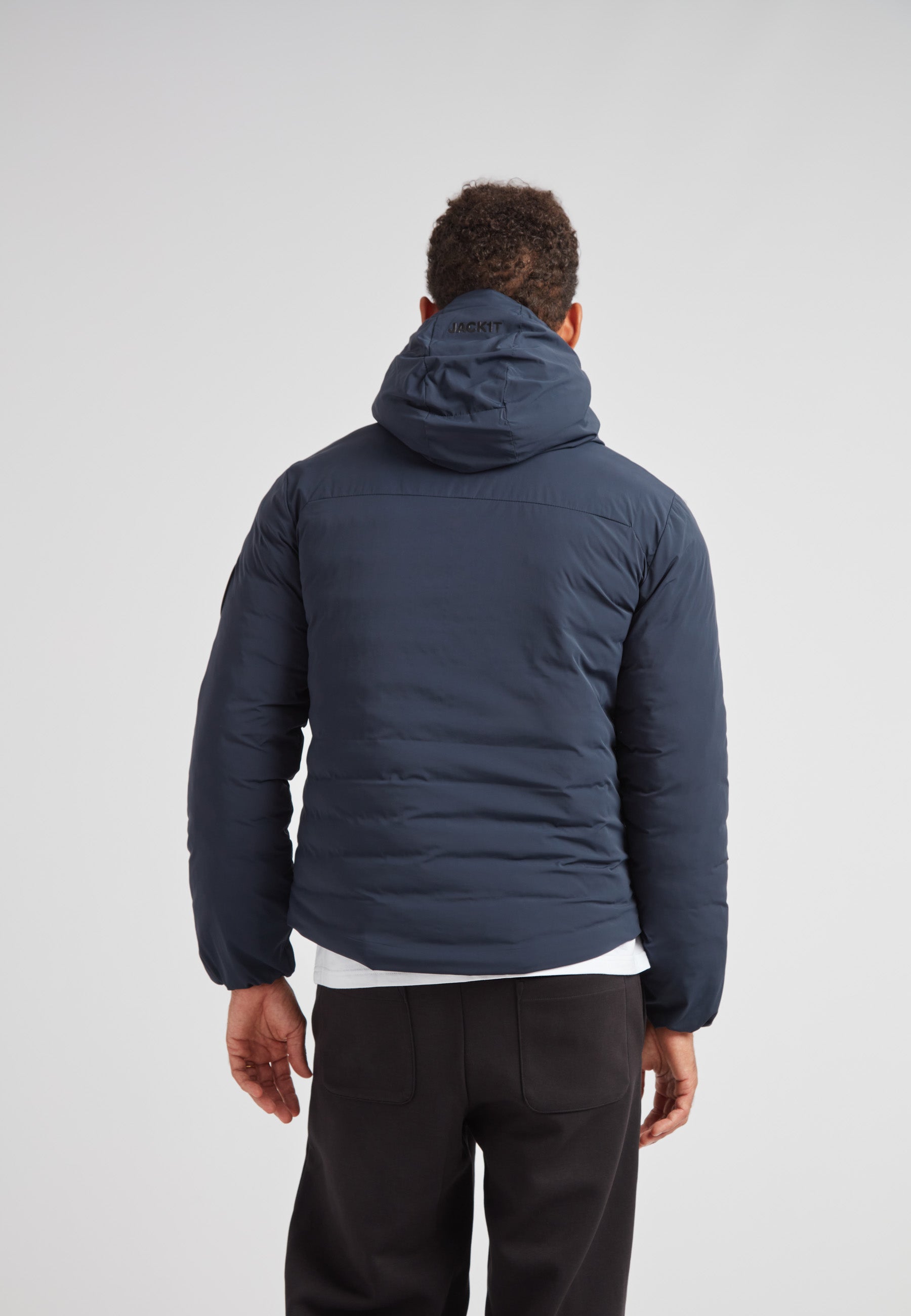 Shop Cosmos Lightweight Puffer Jacket in Navy | JACK1T