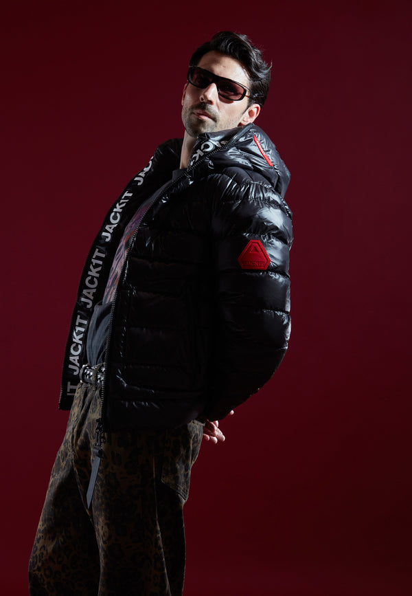R4D Tramline Puffer Racer Jacket Lux Black