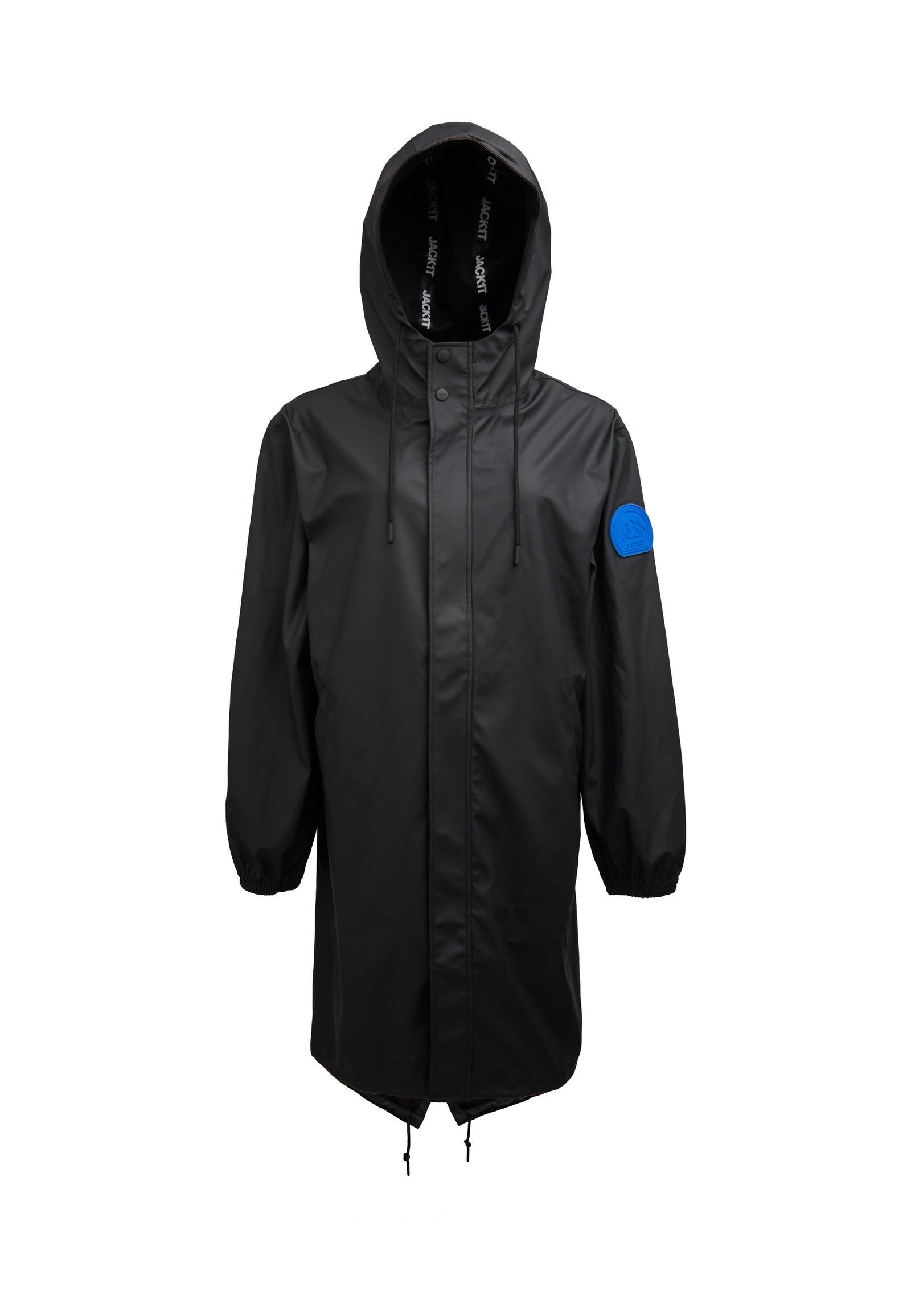 Shop Unisex ELEMENTS Long Raincoat in Black | JACK1T