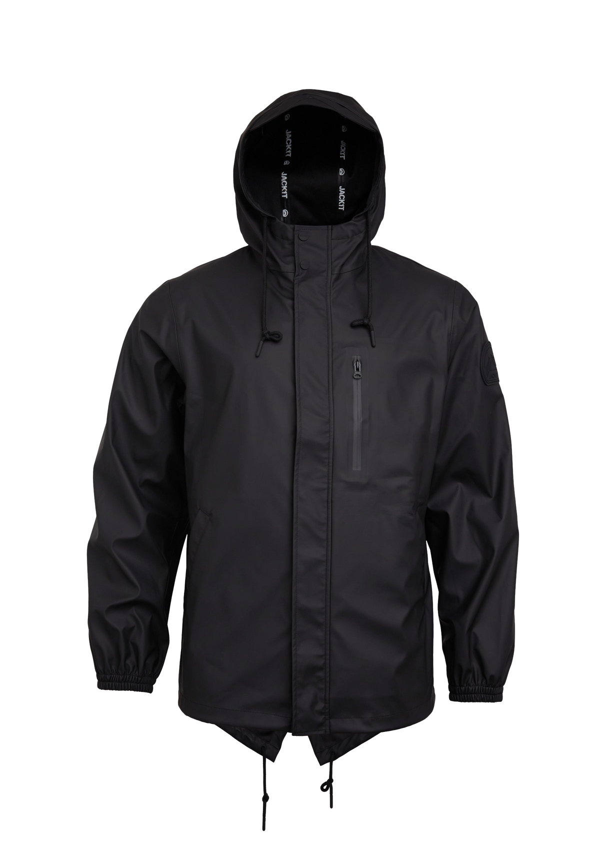ELEMENTS Unisex Raincoat 2.0 Black flat lay swatch
