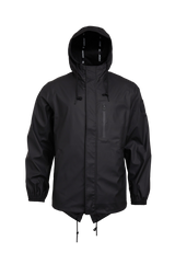 ELEMENTS Unisex Raincoat 2.0 Black flat lay swatch