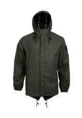 ELEMENTS Unisex Raincoat 2.0 Khaki flat lay swatch