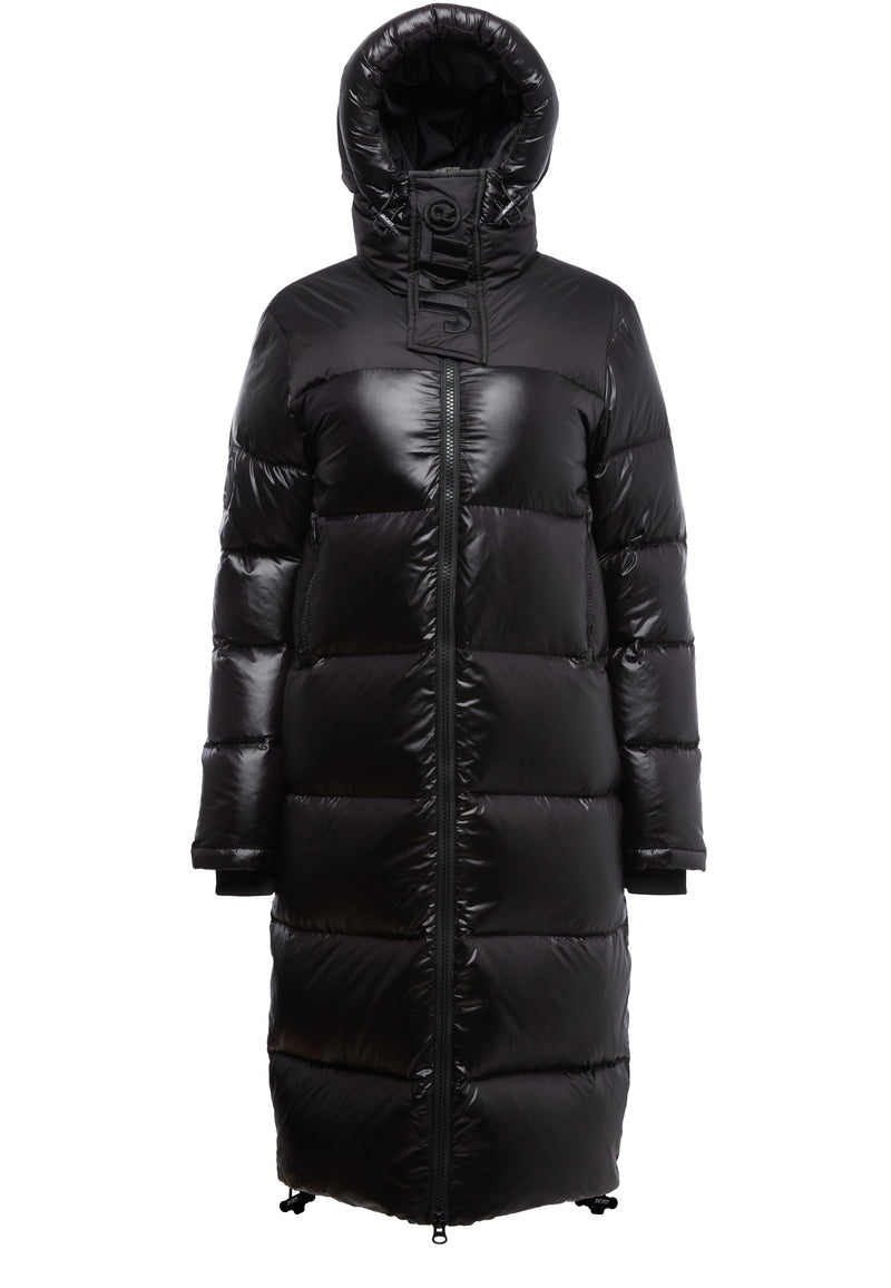 Black Long Extra Long Puffer Coats Extra-long Down Jacket With
