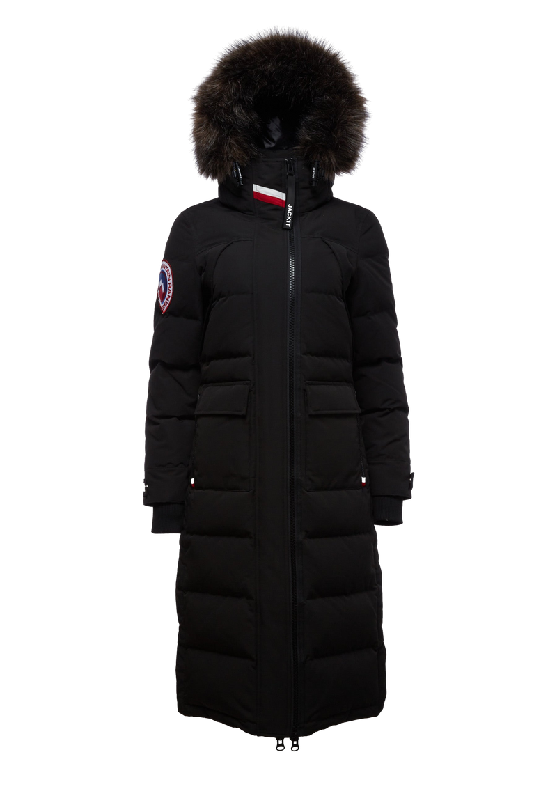 Neo Mountain Parka Extra Long Coat flat lay swatch