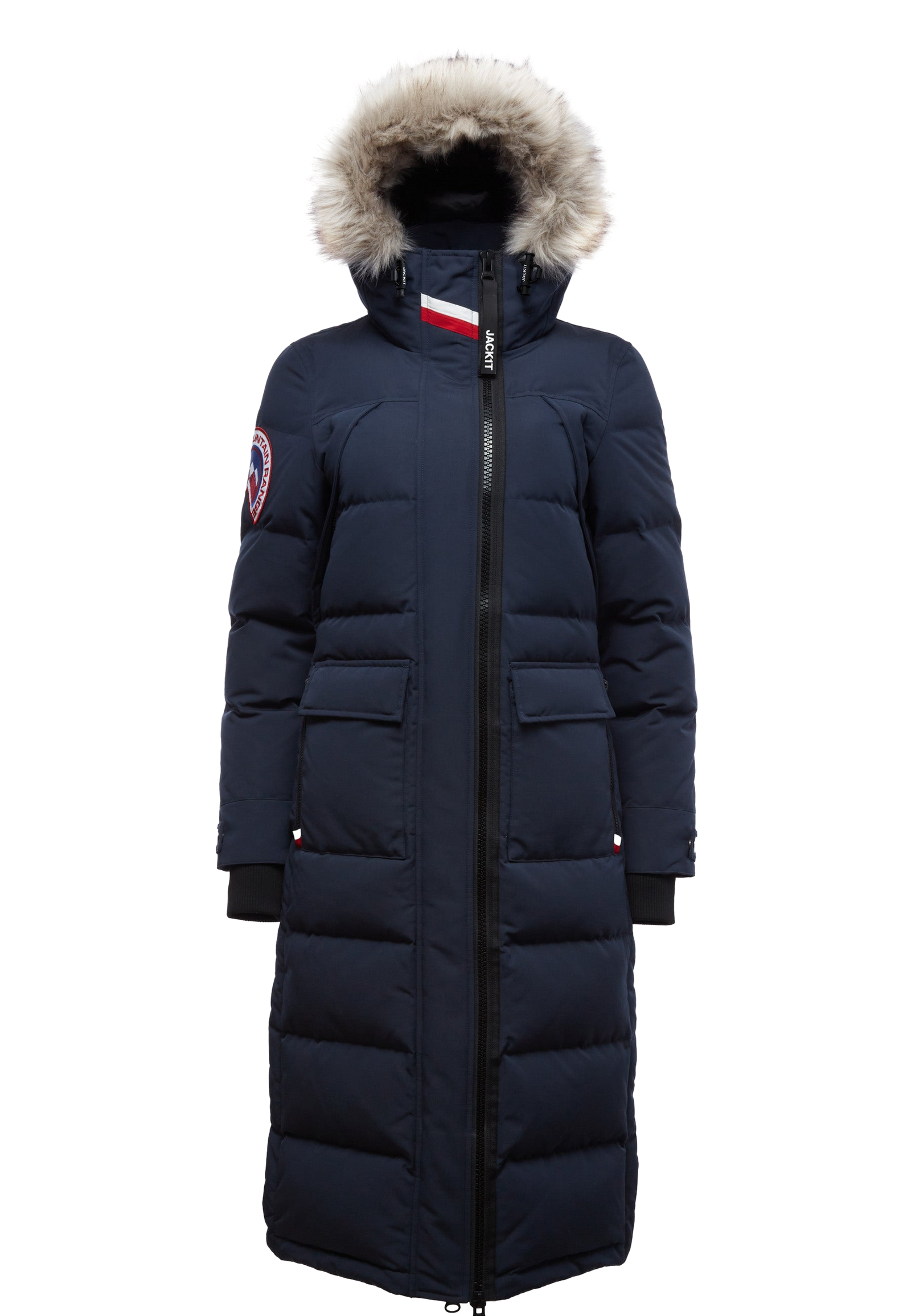 Neo Mountain Parka Extra Long Coat flat lay swatch