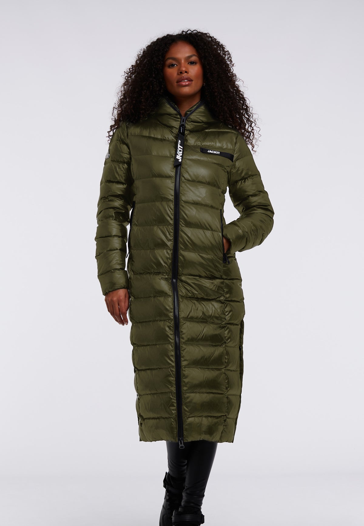 【Acka】quilting long down coat Oksana, smocked detail long down coat | Mackage® US