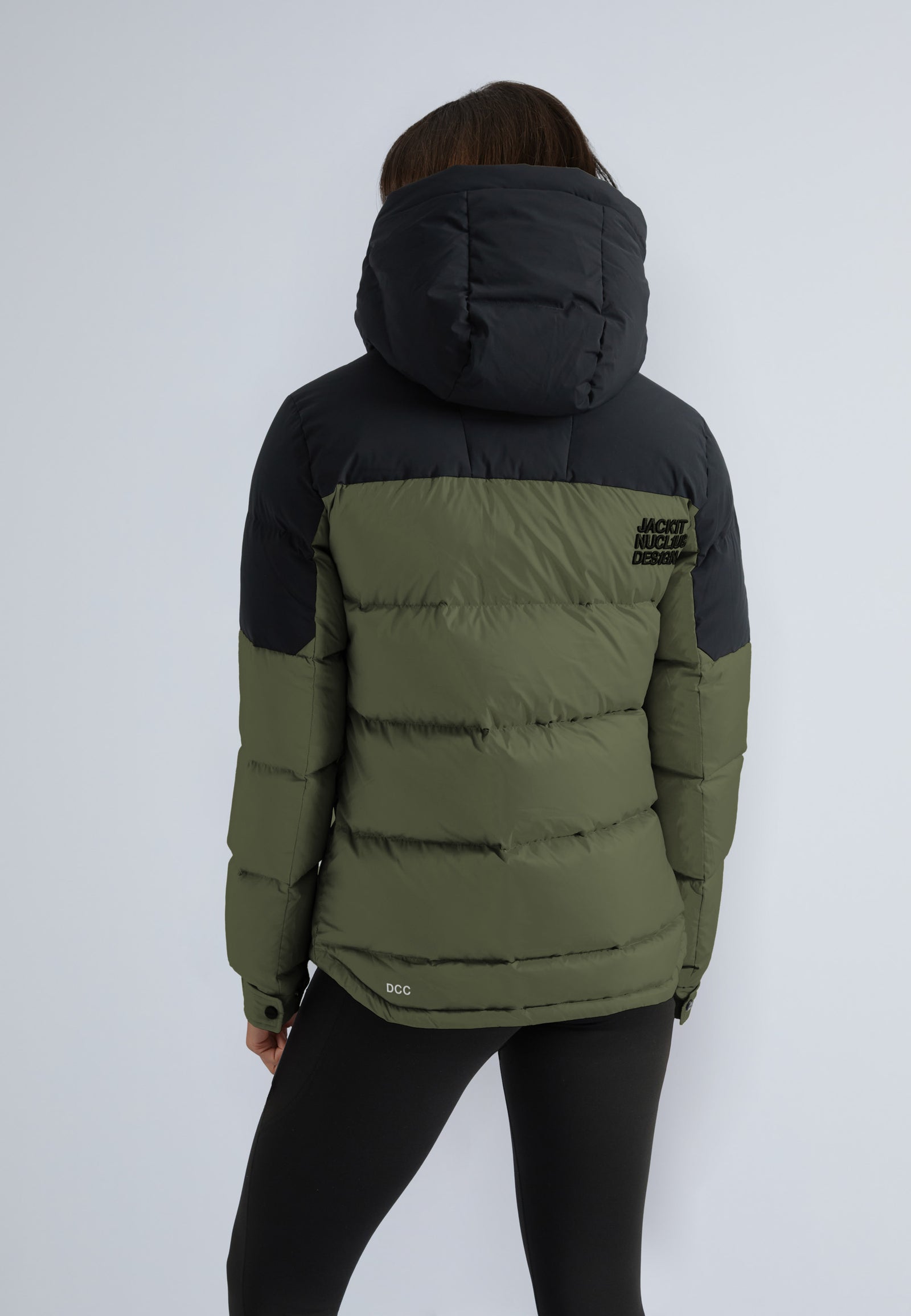 Olive green hooded jacket women's deals