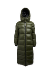 EZ Slick Puffer Hooded Ultra Long Jacket Olive