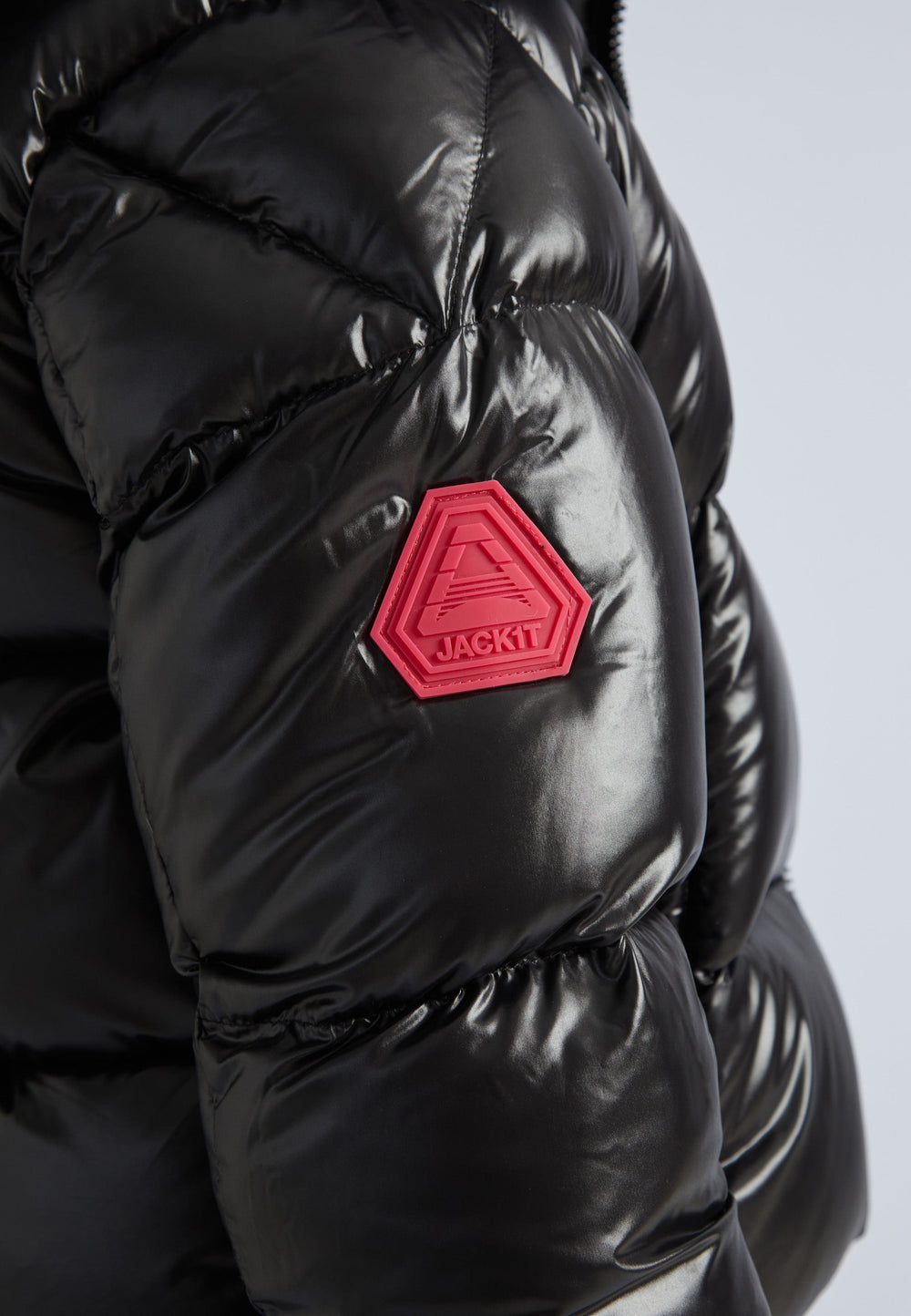 EZ Slick Puffer Hooded Jacket Black/Pink by JACK1T
