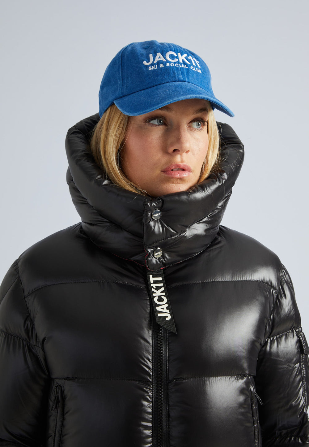 EZ Slick Puffer Hooded Jacket Black/Pink by JACK1T