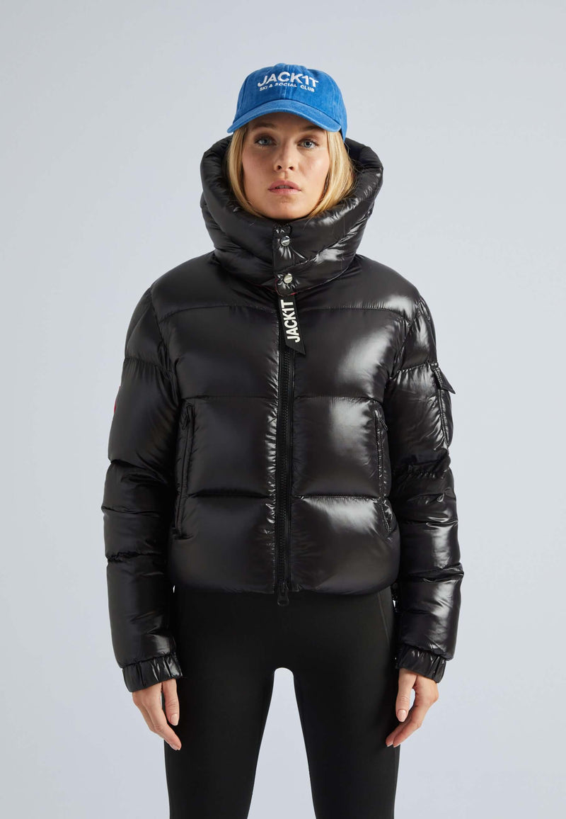 EZ Slick Puffer Hooded Jacket Black/Pink by JACK1T