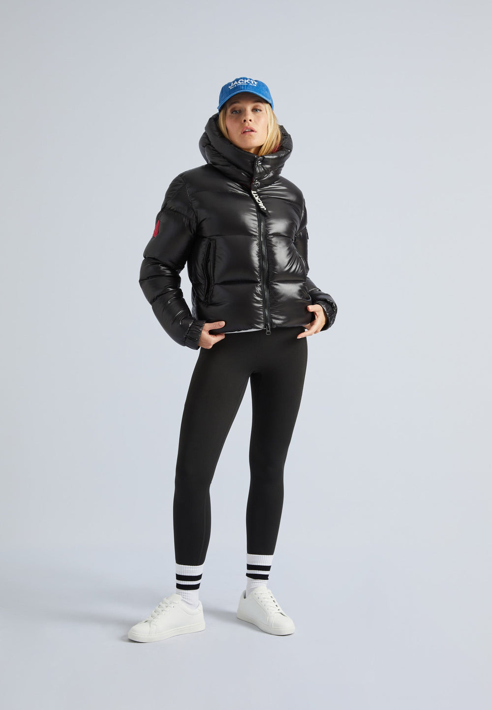 EZ Slick Puffer Hooded Jacket Black/Pink by JACK1T