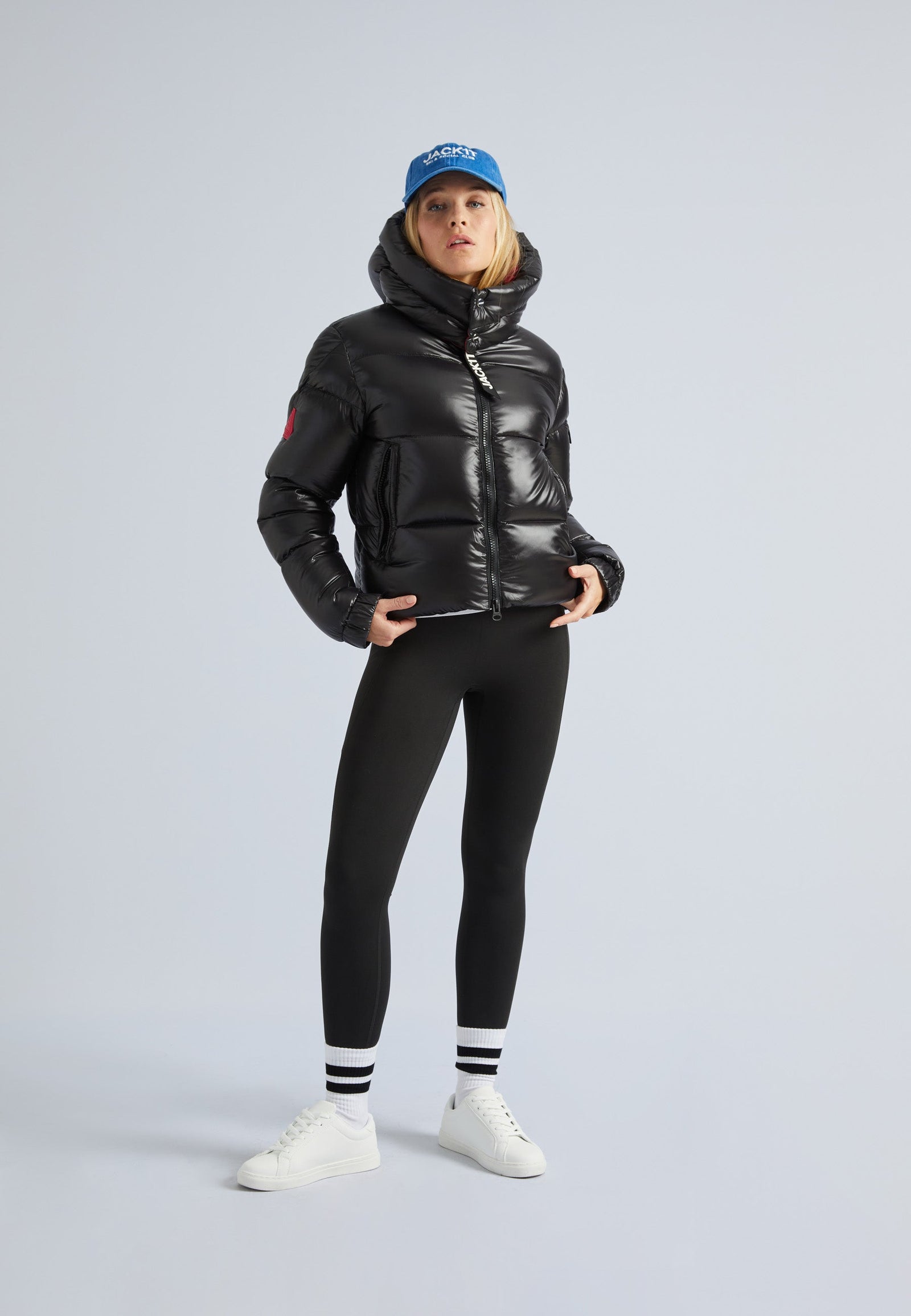 EZ Slick Puffer Hooded Jacket Black/Pink by JACK1T