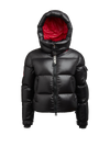 EZ Slick Puffer Hooded Jacket Black Pink