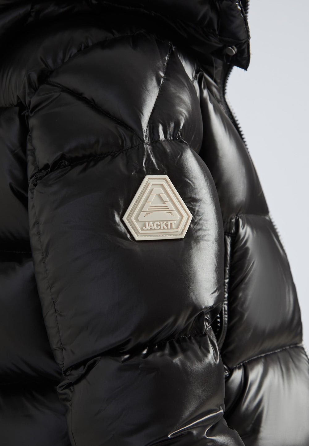 EZ Slick Puffer Hooded Jacket Black/Stone by JACK1T