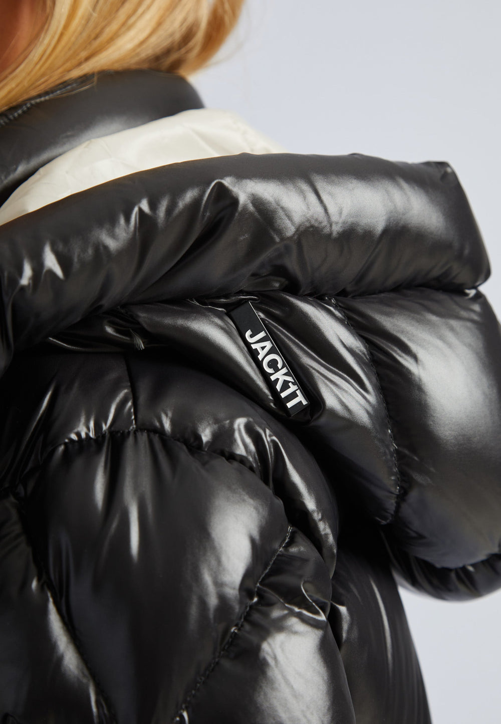 EZ Slick Puffer Hooded Jacket Black/Stone by JACK1T