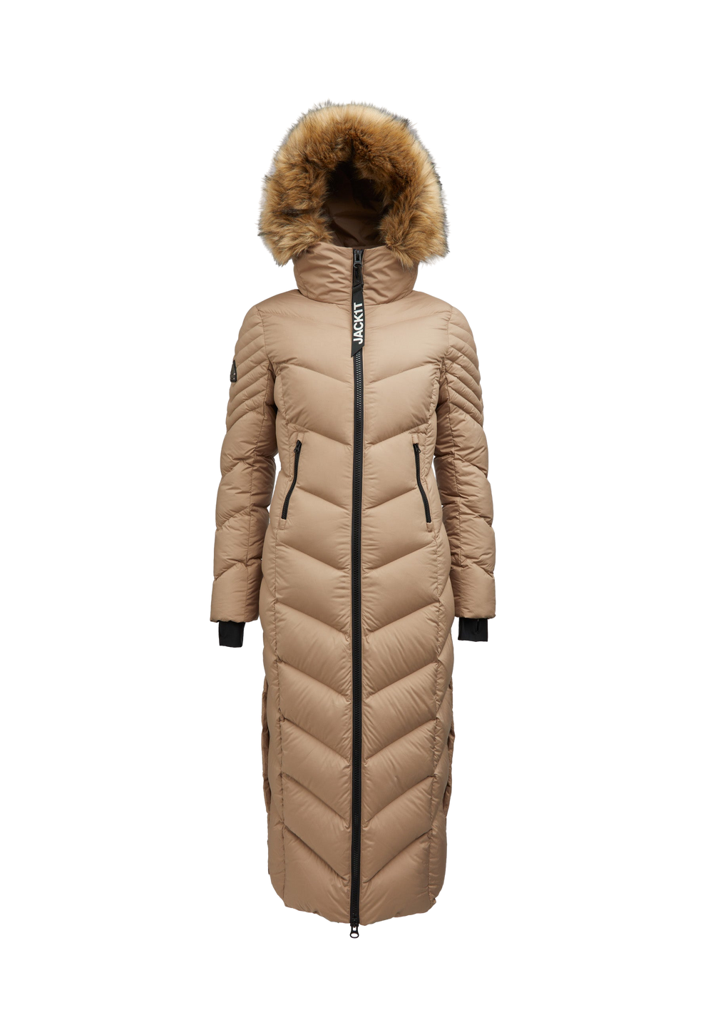 Vector Ultra Long Fur Coat V2 flat lay swatch