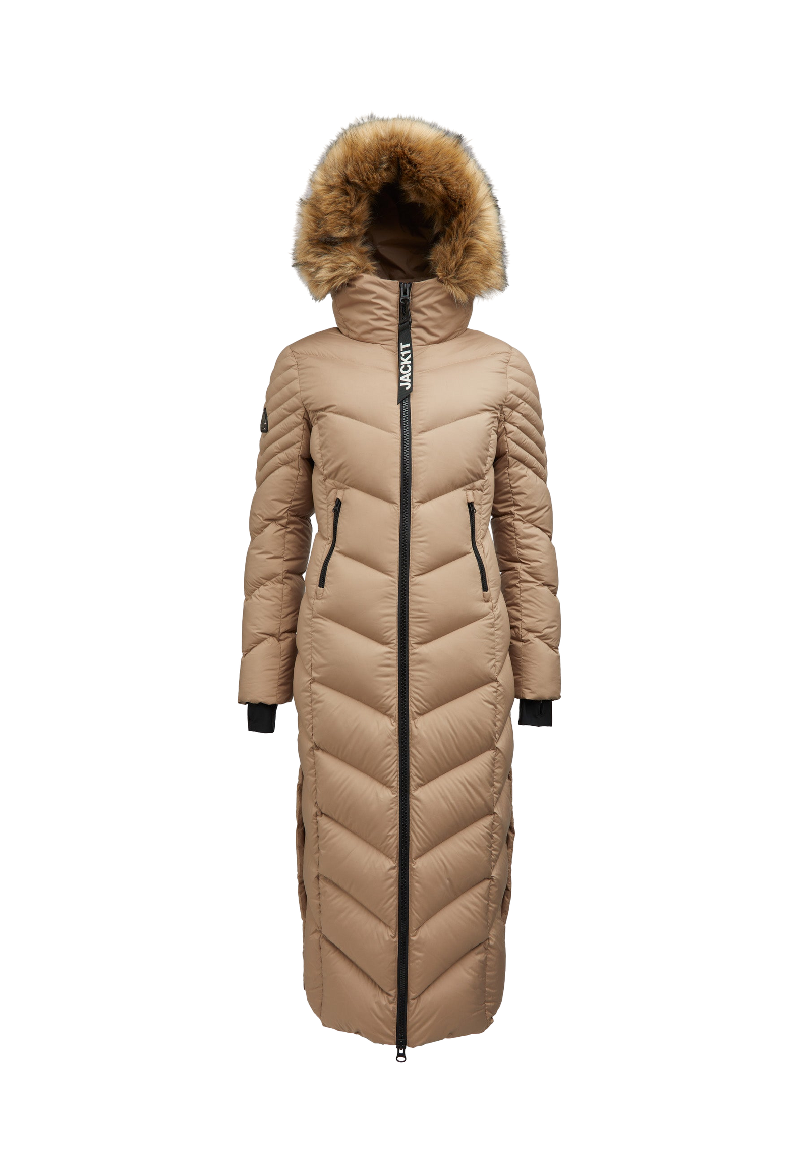 Vector Ultra Long Fur Coat V2 flat lay swatch