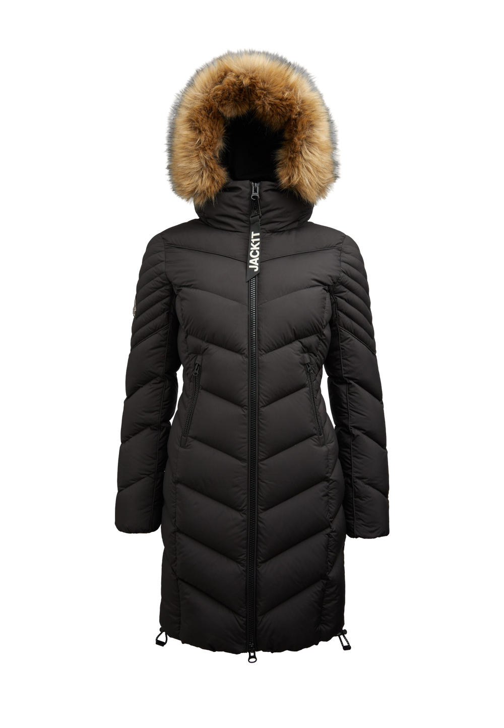Opium Luxe Parka Coat flat lay swatch