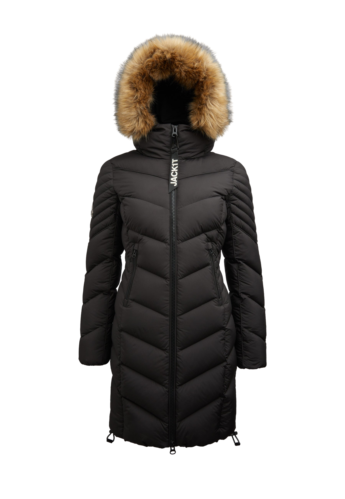Opium Luxe Parka Coat flat lay swatch