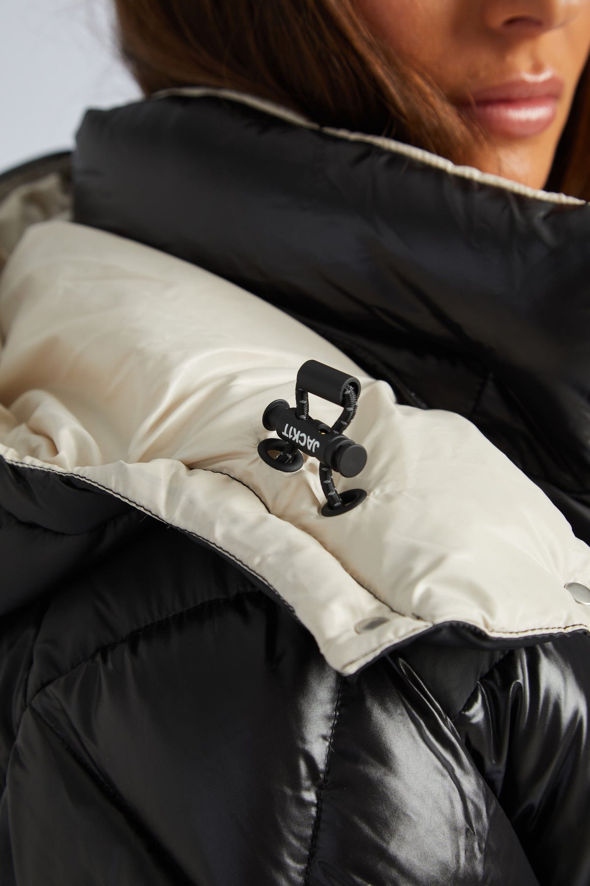 Front Runner Slick Puffer Jacket Black/Stone by JACK1T