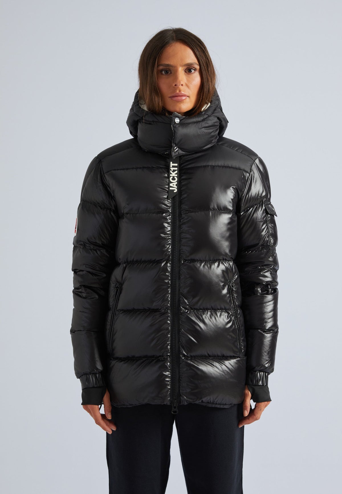 Front Runner Slick Puffer Jacket Black/Stone by JACK1T